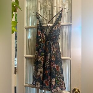 New Flora Nikrooz M Floral Strappy Nightgown Slip Dress Medium NWT $98